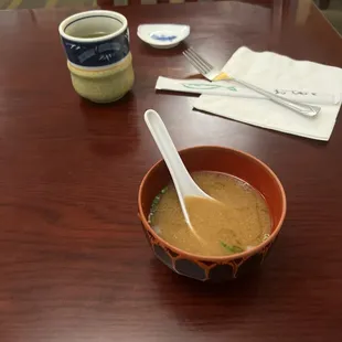 Miso Soup and green tea