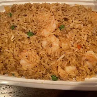 Shrimp Fried Rice (pretty good, filled w/shrimp)