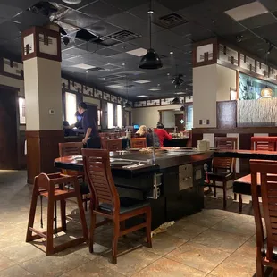 the dining area of a restaurant