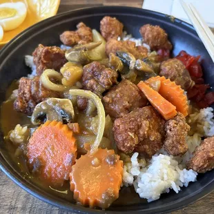 Chicken karaage curry rice, Boiled Egg