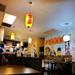 the interior of a restaurant