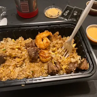 Ichiban Steak and Shrimp Fried Rice Hibachi Style