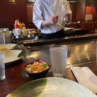 a chef preparing a meal