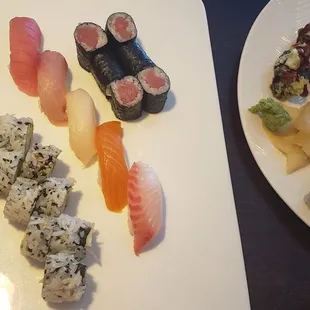 Sushimi lunch special, also included soup or salad