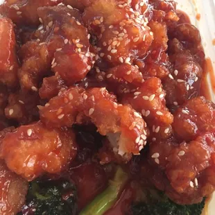 Sesame chicken. A house specialty