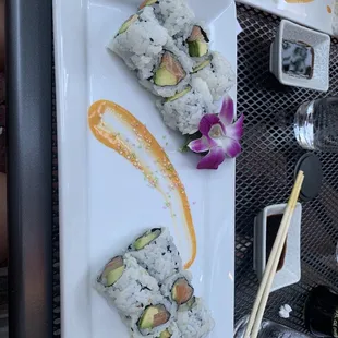 Salmon Avocado Roll was good. I added cucumber.