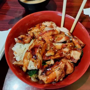 Chicken teriyaki bowl. Yum.