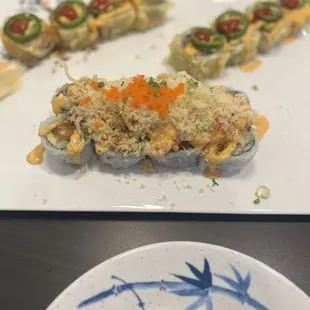 Mexican Roll and crawfish roll both very good