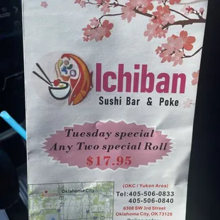 Excited to try Ichiban...and on a Tuesday when they have a special!