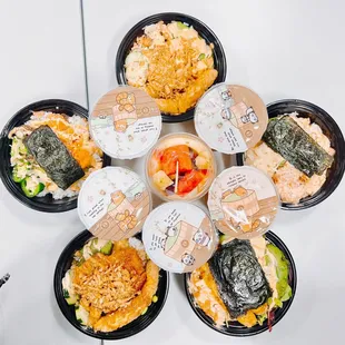 a variety of sushi