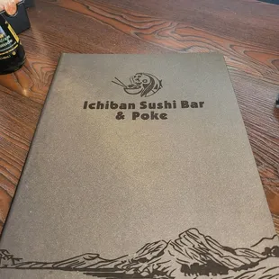 Front of the menu.