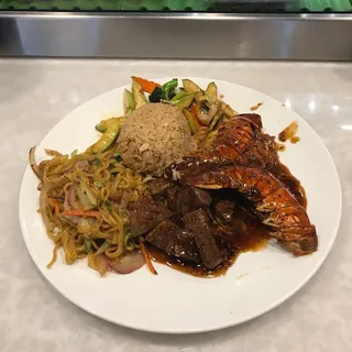 Hibachi Filet Mignon and Lobster