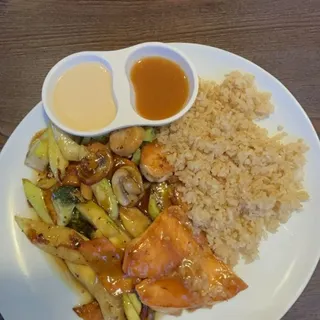 Hibachi Scallops and Shrimp