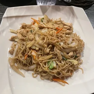 Chicken yaki soba