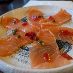 Salmon w/ truffle oil
