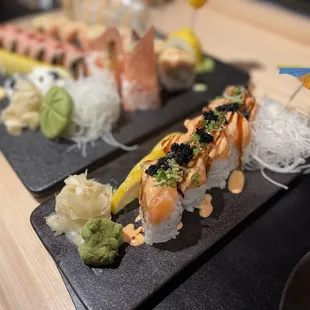 a variety of sushi