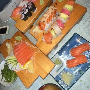 sushi, food, sashimi, sushi and sashimi