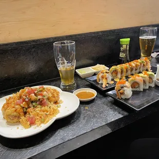 food, sushi and sashimi