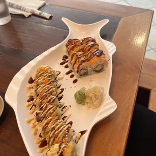 109. Tiger Roll and 100. Crunchy California Roll