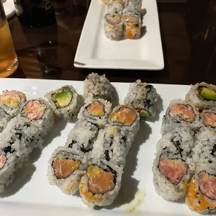 The best eel avocado roll I&apos;ve ever had! The spicy combo was very good, too.