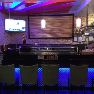 interior, sushi and sashimi