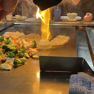 Flaming tower of onion