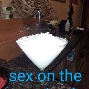 winter drink sex on the snow bank