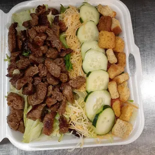 House salad with hibachi steak