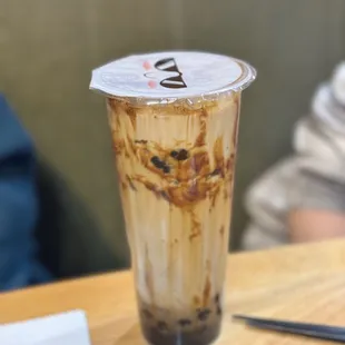 a closeup of the drink