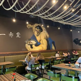 interior, sushi and sashimi