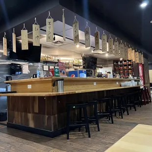 the bar area
