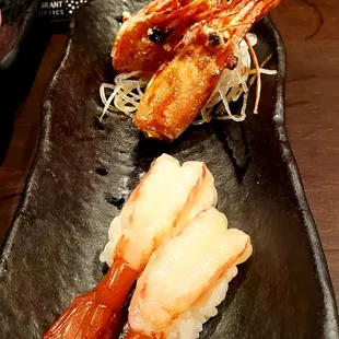 sweet shrimp, they didn&apos;t offer the head in a miso soup option instead of fried