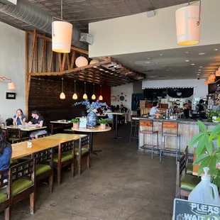 people sitting at tables