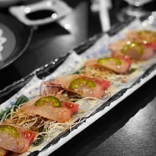 Hamachi carpaccio @whaevaeats