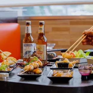 two people eating at a restaurant