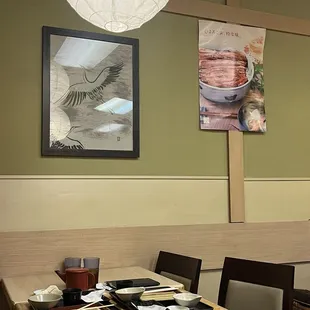 interior, sushi and sashimi