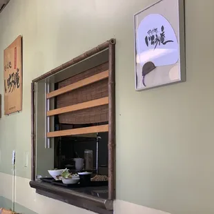 a table and chairs in a restaurant