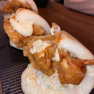 Soft shell crab bao buns