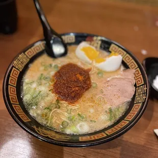 Classic Tonkotsu Ramen with spice level 10!