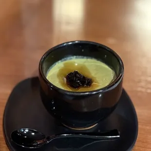 Green tea Matcha pudding dessert