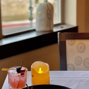 Lamb Chops appetizer with 50 Shades of Berry cocktail