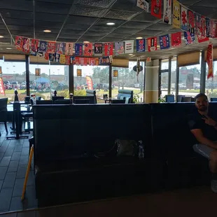  man sitting on a bench