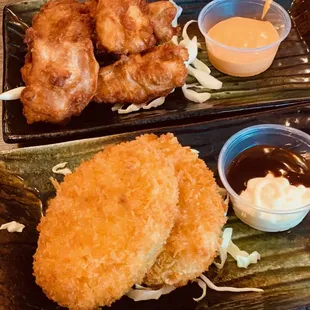 Croquette and Chicken karaage