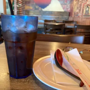 Unsweetened tea is from soda fountain (avoid)