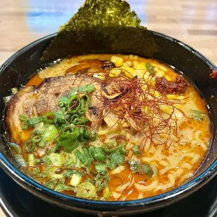 Spicy miso ramen with pork belly