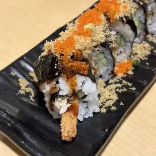 a closeup of the sushi