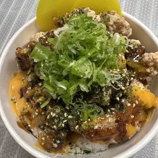 Karaage rice bowl