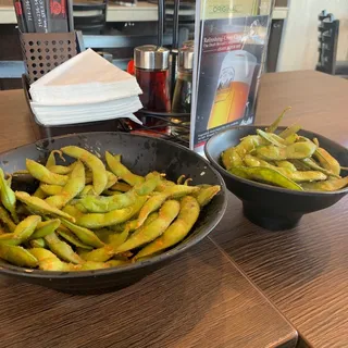 Spicy Garlic Edamame