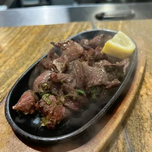 Stir fried beef tongue