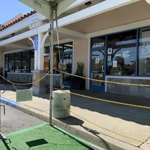 Looking &quot;out&quot; when seated in the outdoor dining area